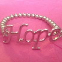 Scripted Hope Bracelet in Silver - Thumbnail 1