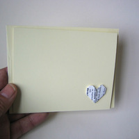 Heart Greeting Card - Black White & Cream - Thumbnail 4