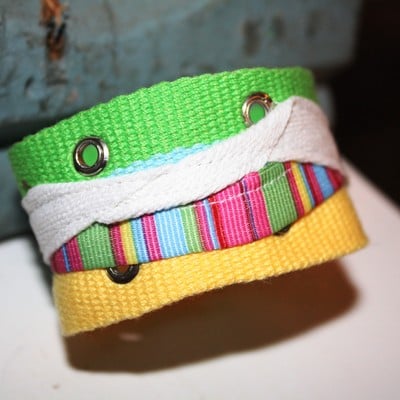 Bc204 upcycled belt wrist cuff