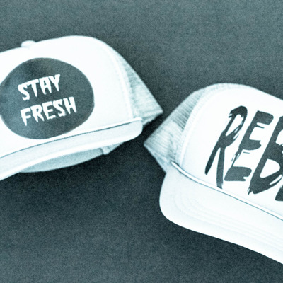 Rebel trucker hat cap stay fresh choose design new - Thumbnail 4