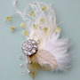Bridal Head Piece Feather Fascinator In Woodland Nymph - Style # FF106 -2