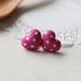 M i A. petit polka dot earrings in Magenta.-1