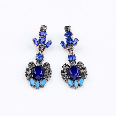 Feeling blue statement earrings 