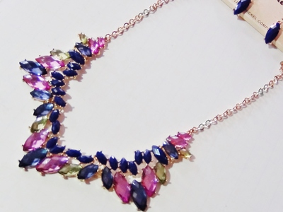 Crystal Multi-Colored Necklace & Earrings