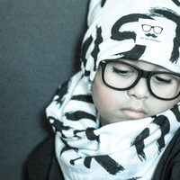 Graffiti Artist Beanie Hat & Infinity Scarf Set Monochrome  - Thumbnail 1