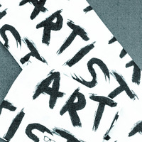 Graffiti Artist Beanie Hat & Infinity Scarf Set Monochrome  - Thumbnail 3