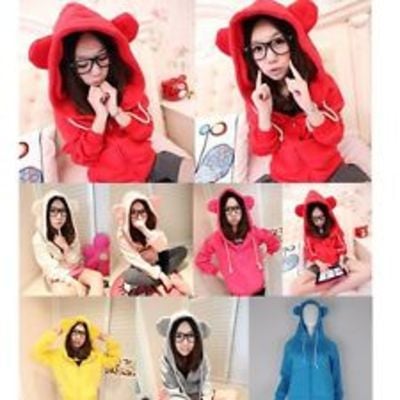 Cute bear ear hoodies jacket coat 7 colors