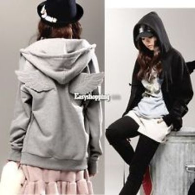  punk wings casual hoodie jacket