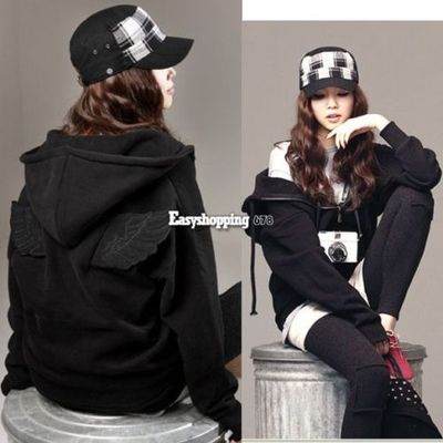  punk wings casual hoodie jacket