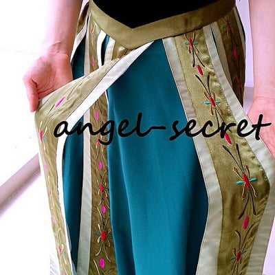 J721 movies frozen snow queen anna cosplay costume coronation dressadult green - Thumbnail 2