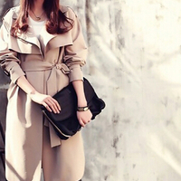 Leesa Minimalist Double Breasted Coat - Thumbnail 2