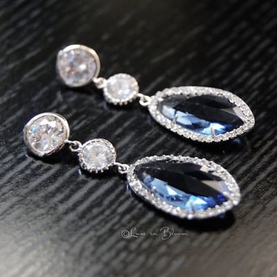 Drop wedding earrings in montana - style # e156m