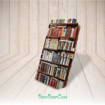Antique bookshelf bookcase cover flip pu leather cover case for iphone 7/7 plus/6s/6/5/5s/5c, moto x2 moto x3, galaxy s5 s6 edge note 4 5 (r08)