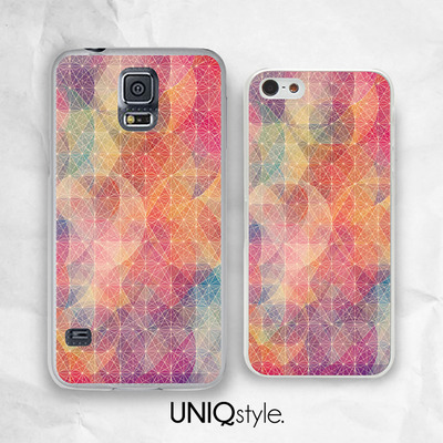 Colorful geometric pattern phone case for iPhone 7/6/6s, Samsung S8/S7/S6/Note 5, Sony Z5/Z5 compact, LG, Nokia, HTC - L68
