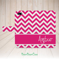 Chevron zig zag monogram custom wallet flip pu leather case for iPhone 7/6s/5s/5c, Moto X moto X2, Samsung Note 4 5 S6 edge S5, personalized - Thumbnail 3