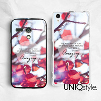 Red leaves Life Quote case for iPhone 7/6/6s iPhone 5/5s/5c, Samsung S5/S6/Note5, Sony, LG Nexus, Nokia Lumia, HTC One M8/M9, Moto X, Moto G - C34 - Thumbnail 3