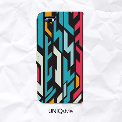 Colorful geometric pattern pu leather flip case for iphone 7/6s, samsung note 5, s6 edge, s8, s7, lg g6, g5, nexus 5x, sony z3 - a63