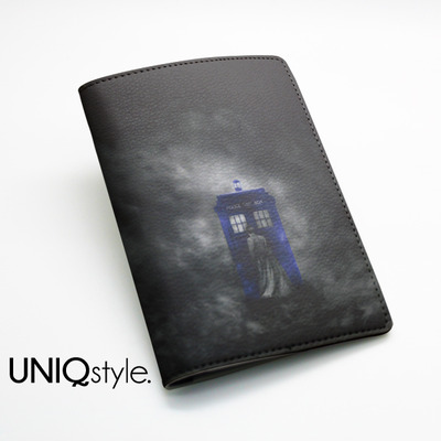 Tardis doctor who passport holder case - travel wallet pu leather cover - doctor who police box - n10