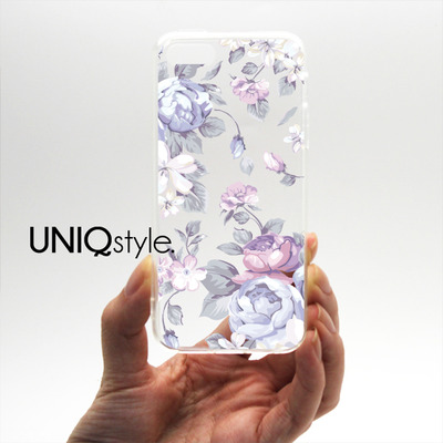 Transparent clear case for iphone 7/6/5/5c samsung note 3 / s6 / s7/ s8, floral purple flower case with tpu edge w/extra protection - i33 - Thumbnail 4