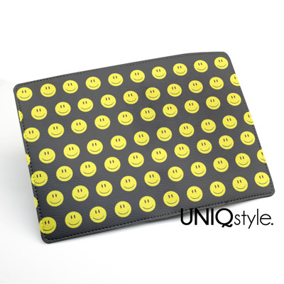 Passport Holder Case Travel Wallet PU Leather Cover - happy smiley face gift for her - cute lovely style passport holder - L27