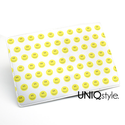 Passport holder case travel wallet pu leather cover - happy smiley face gift for her - cute lovely style passport holder - l27