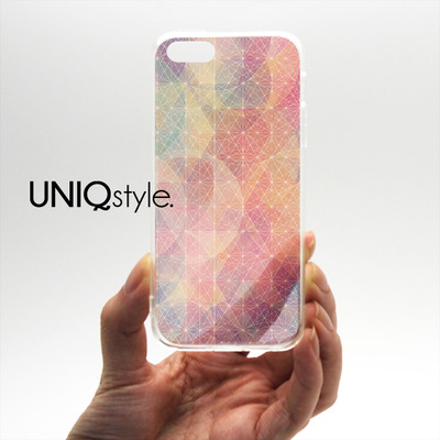 Transparent clear case for iphone 7/6 4.7", iphone 4 4s 5 5s 5c samsung s4 s5 note3, colorful geometric pattern case with tpu edge - l68 - Thumbnail 3