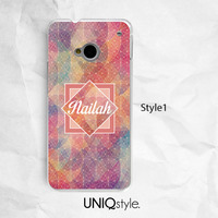 Personalized name monogram phone case for iPhone 7/6/6s, Samsung S8/S7, Note5, Sony, LG Nexus, Nokia Lumia, HTC One M8/M9, Moto X, Moto G - L68 - Thumbnail 1