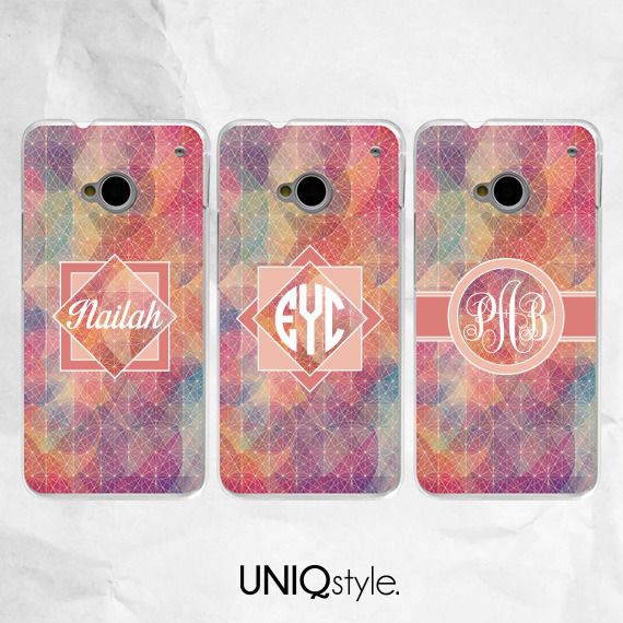 Personalized name monogram phone case for iPhone 7/6/6s, Samsung S8/S7, Note5, Sony, LG Nexus, Nokia Lumia, HTC One M8/M9, Moto X, Moto G - L68