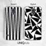 Black and white geometric phone case for iPhone 7/6/6s, Samsung S8/S7/S6/Note 5, Sony Z5/Z5 compact, LG, Nokia, HTC, Motorola - i22-2