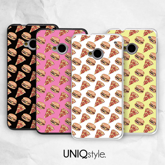 Cute Pizza burger phone case for iPhone 7/6, Samsung S8/S7/Note5, Sony Xperia, LG Nexus, Nokia Lumia, HTC One M9/M8- i19