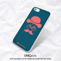 Personalized texts moustache men face phone case for iPhone 7/6/6s Samsung S8/S7, Note5, Sony, LG Nexus, Nokia Lumia, HTC One M9/M8, Moto - A33 - Thumbnail 2