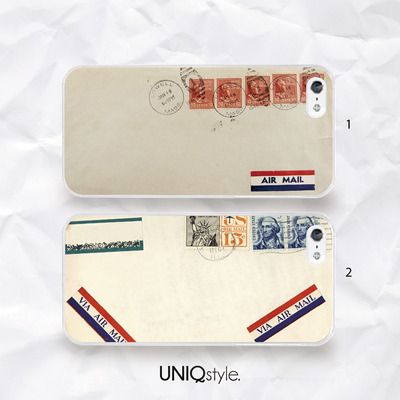Vintage airmail envelope phone case for iphone 7/6/6s, samsung s6/note5, sony z5, lg nexus, nokia lumia, htc one, moto x, moto g - n24 - Thumbnail 2