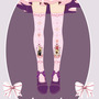 Harajuku style love kitty high socks -4