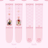 Harajuku style love kitty high socks  - Thumbnail 1