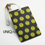 Luggage Tag - happy smiley face pattern - travel bag tag, name tag, office tag, suitcase tag with straps - party gift cute gift - L27-1