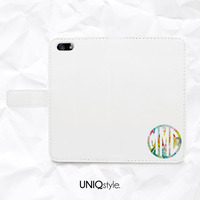 Floral flower personalized monogram Custom PU leather flip case for iPhone 7/6s, Samsung S6, S7, S8, Note 5, LG G6, Nexus 5X, HTC One M8, Moto X - i40 - Thumbnail 1