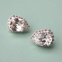 Wedding Drops Sparkling Earrings - Style # E162 : Luxe in Bloom - Thumbnail 1