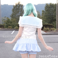 Apinko Design Sailor Moon Bubble Short Sleeve Bow Lace Shirt Top Free Ship SP140946 - Thumbnail 1