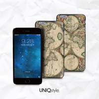 Vintage old world map phone case for iPhone 7/6/6s, Samsung S8/S7/S6/Note5, Sony Xperia, LG Nexus, Nokia Lumia, HTC One, Motorola - N46 - Thumbnail 1