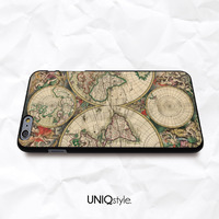 Vintage old world map phone case for iPhone 7/6/6s, Samsung S8/S7/S6/Note5, Sony Xperia, LG Nexus, Nokia Lumia, HTC One, Motorola - N46 - Thumbnail 2