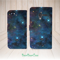 galaxy blue sky universe monogram custom pu leather case cover for iPhone 6 6s 5 5S 5C, for moto X moto X2, samsung galaxy S5 S6 edge Note 4 5 (N34) - Thumbnail 2