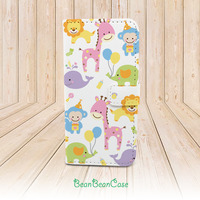 animal party cute wallet flip cover case for iPhone 7/7 Plus/6s/6/5/5s/5c, moto X moto X2 case, Samsung Note 4 5 Galaxy S5 S6 edge (A56) - Thumbnail 1
