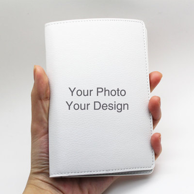 Custom personalised pu leather passport holder case wallet cover -- your own photo and design, custom made passport cover