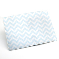 Custom Personalised chevron zigzag pu leather Passport Holder Case Cover -- chevron, custom made with name monogram initial - Thumbnail 2