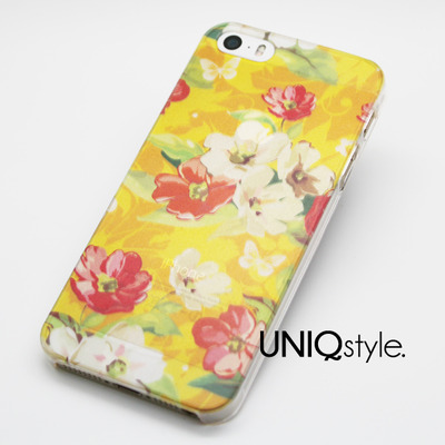 Semi transparent floral pattern phone case for iphone 7/6 samsung galaxy s8/ s7, note 2, note 3, note 4 matte pc cover - e13