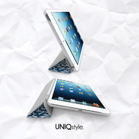 Mandala colorful floral pattern smart cover for iPad mini, iPad mini 2 retina, iPad Air with back case - standing function smart cover - N15 - Thumbnail 2