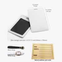 Custom made luggage name tag personalised pu leather Luggage Tag, Office Tag, Travel Tag, Bag Tag, Your Favorite Photo, Your Design - Thumbnail 1