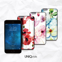 Watercolor floral flower phone case for iPhone 7/6/6s iPhone 5/5s/5c, Samsung S8/7/6/Note5, Sony, LG Nexus, Nokia Lumia, HTC One M8/M9, Moto E - N60 - Thumbnail 1