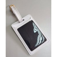 Two tags set - Personalized Luggage Tag, School Office Bag Tag, Travel Tag, Chevron zigzag, Custom Name Monogram with strap, many colors - Thumbnail 4