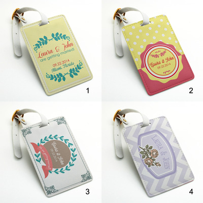 Personalized custom made welcome luggage tag, bag tag, travel tag, wedding tag, custom name monogram, text and date (n07)